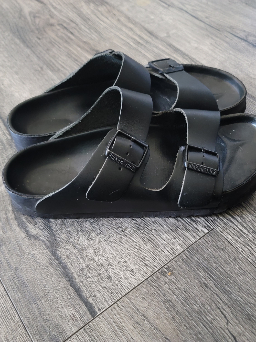 Birkenstock All Leather Arizona Sandals - Picture 3 of 5